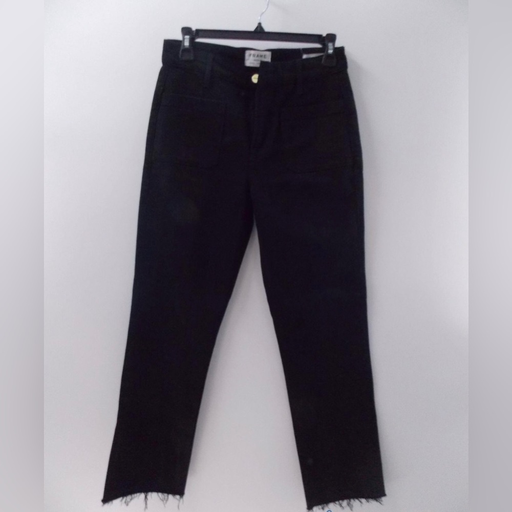 Frame denim black raw hem jeans - Size 26